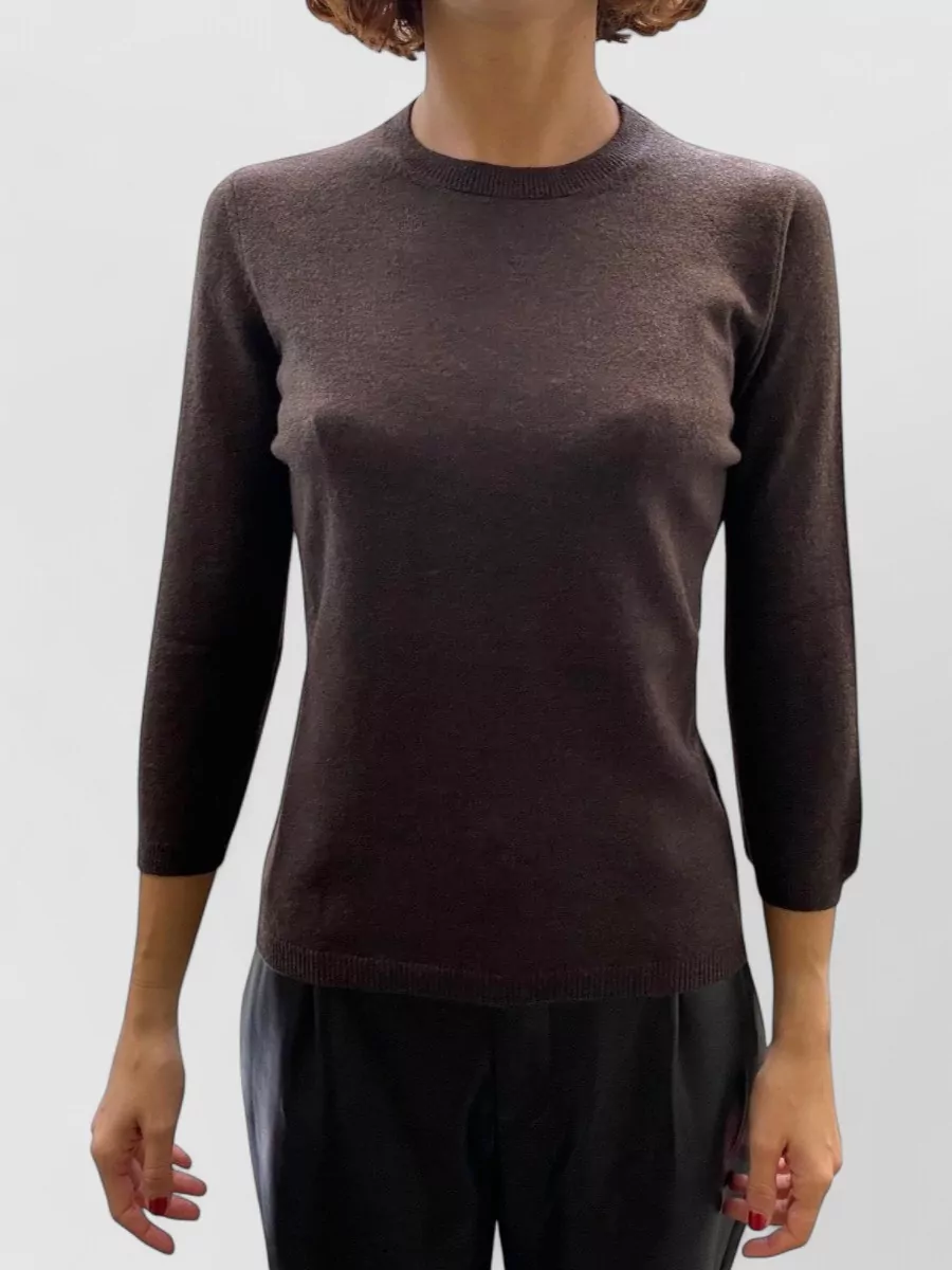 La Rose cashmere 3/4-sleeve jumper