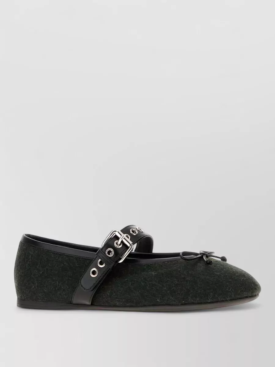 Miu Miu flannel ballerina shoes