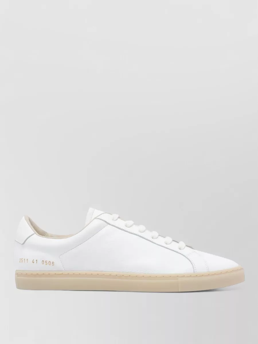 Common Projects Leather Low Top Sneakers With Rubber Sole