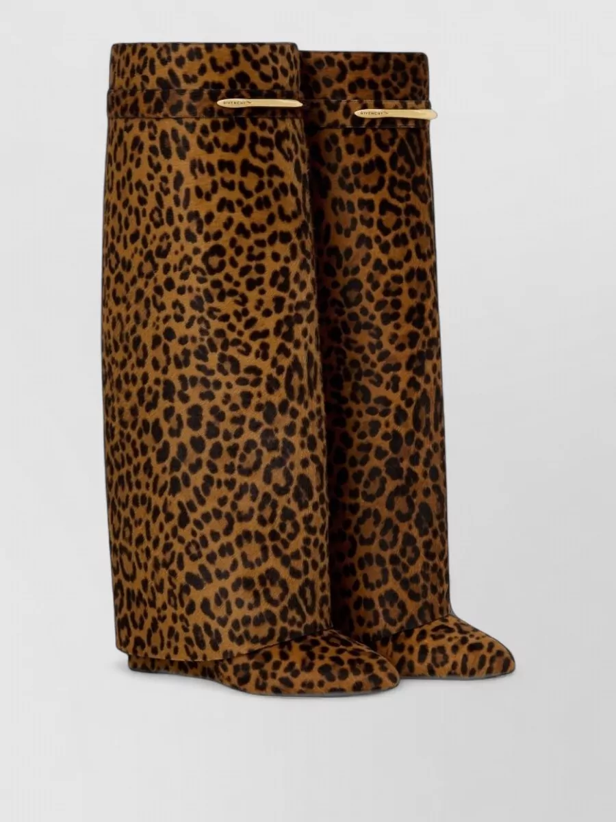 Givenchy calf hair leopard-print ankle boots