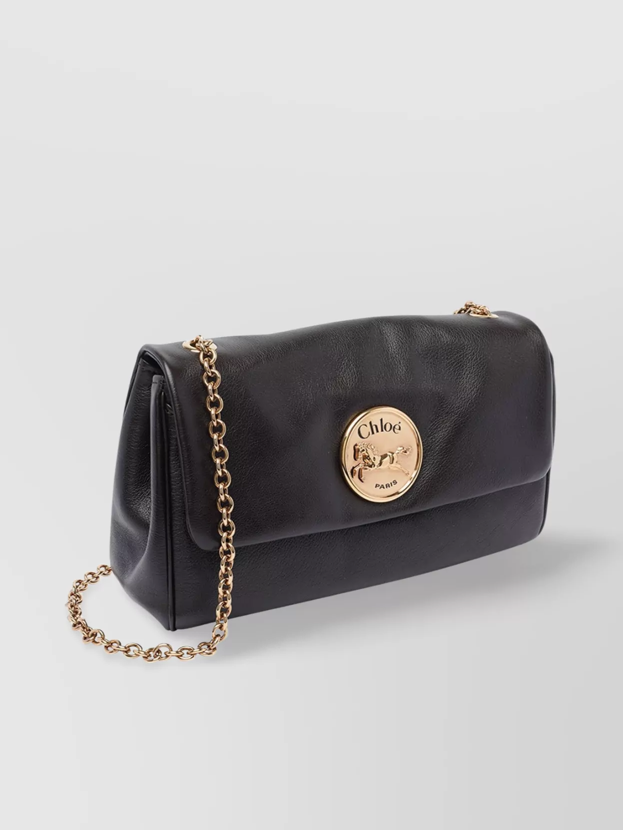 Chloé Heritage Leather Chain Strap Shoulder Bag