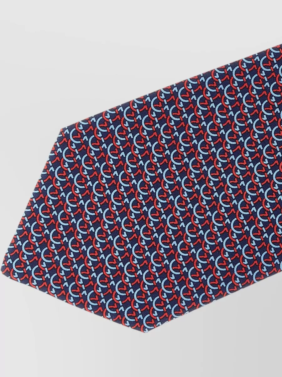 Ferragamo Silk Geometric-Print Tie