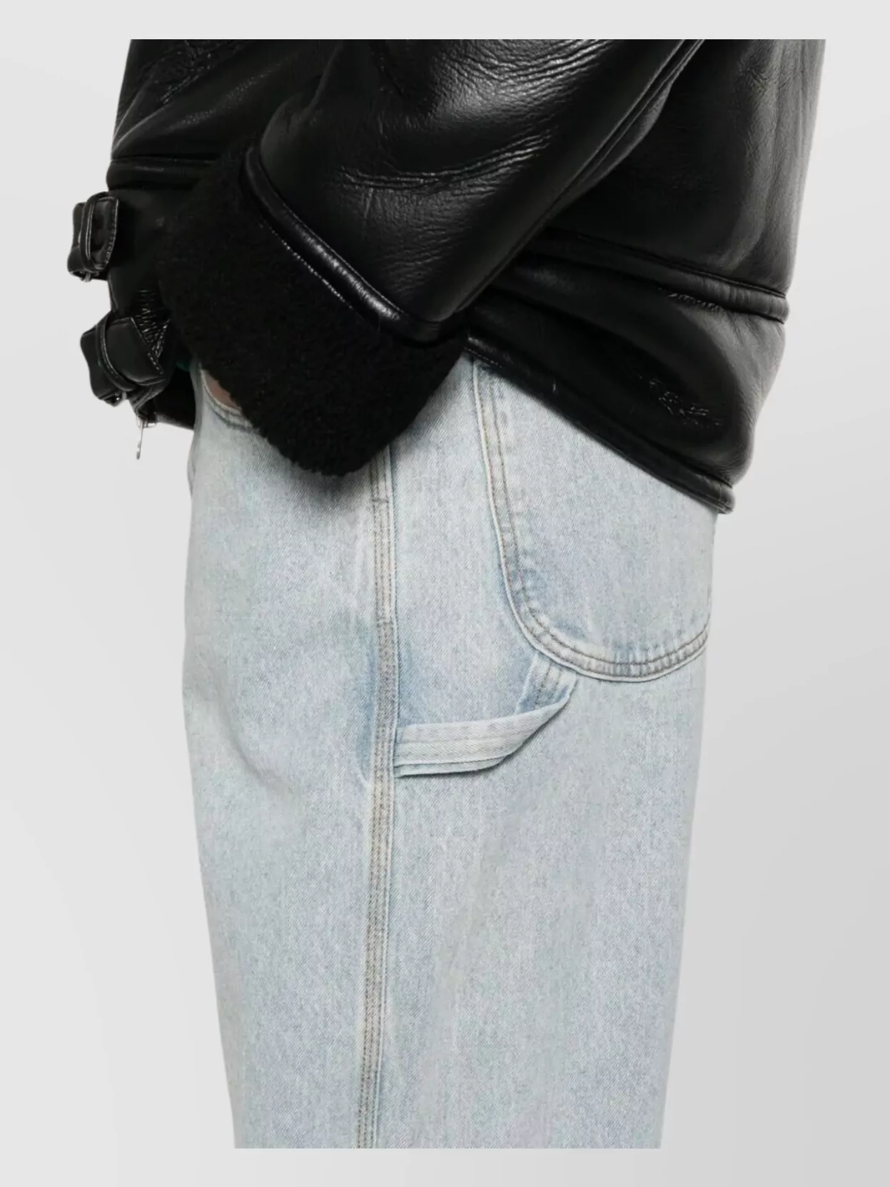 Msgm Straight Leg Denim Trousers With Belt Loops