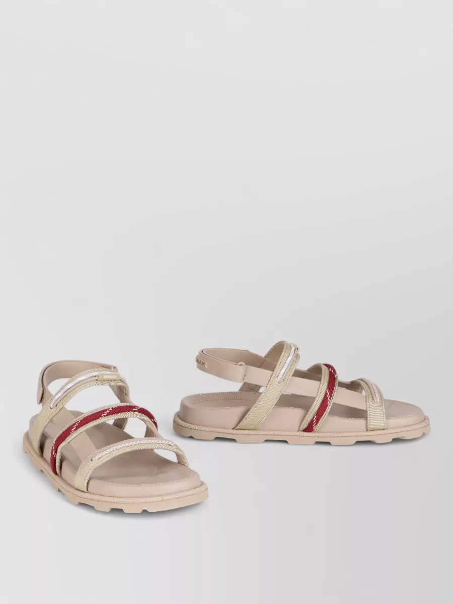 Moncler leather flat sandals