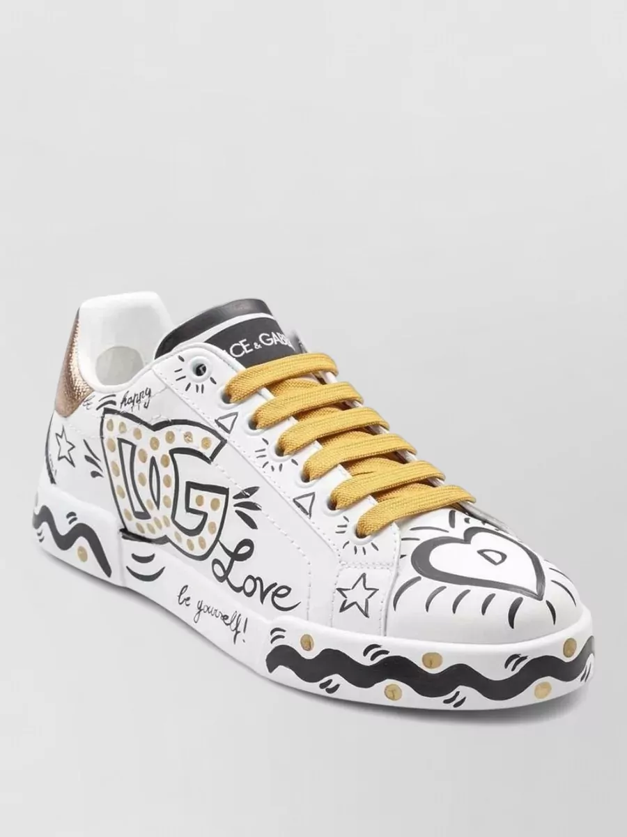 Dolce&Gabbana Calf Leather Low-Top Sneakers