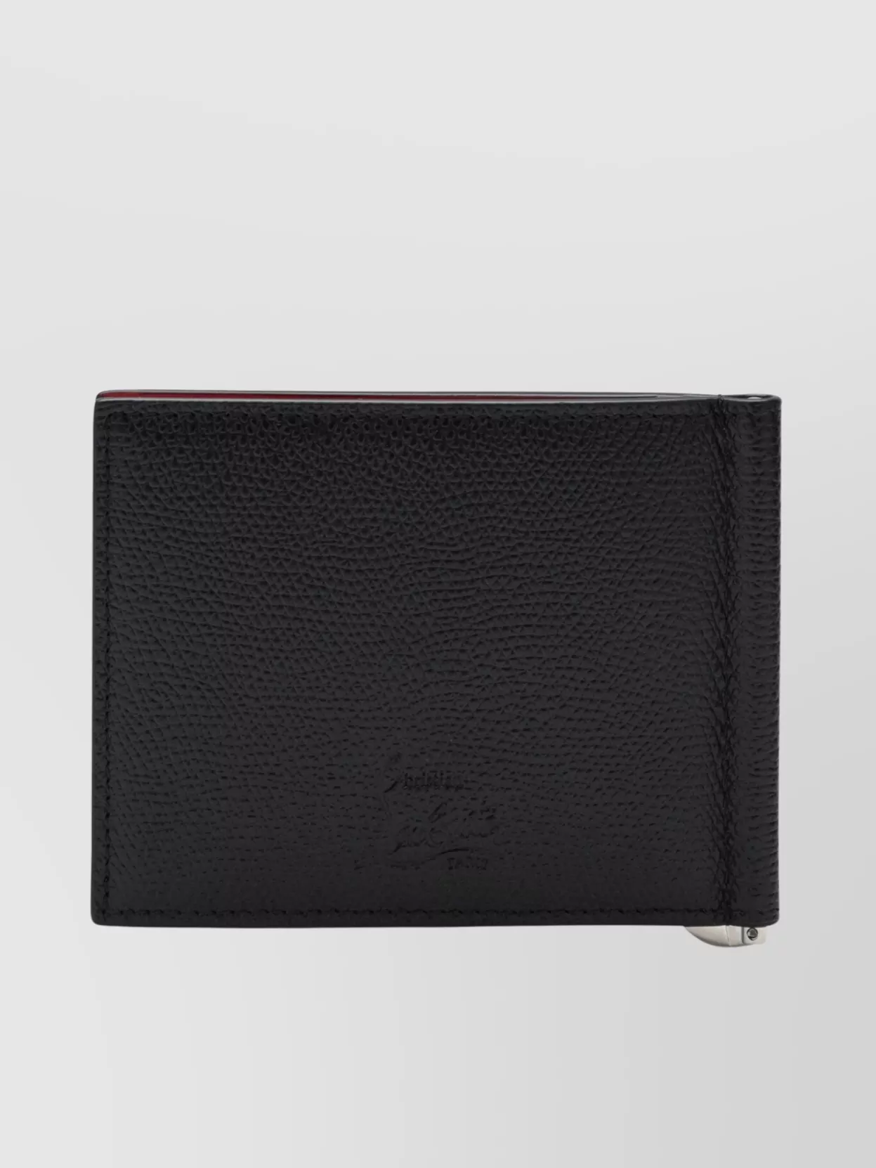Christian Louboutin Mooncrest Leather Card Holder In Black