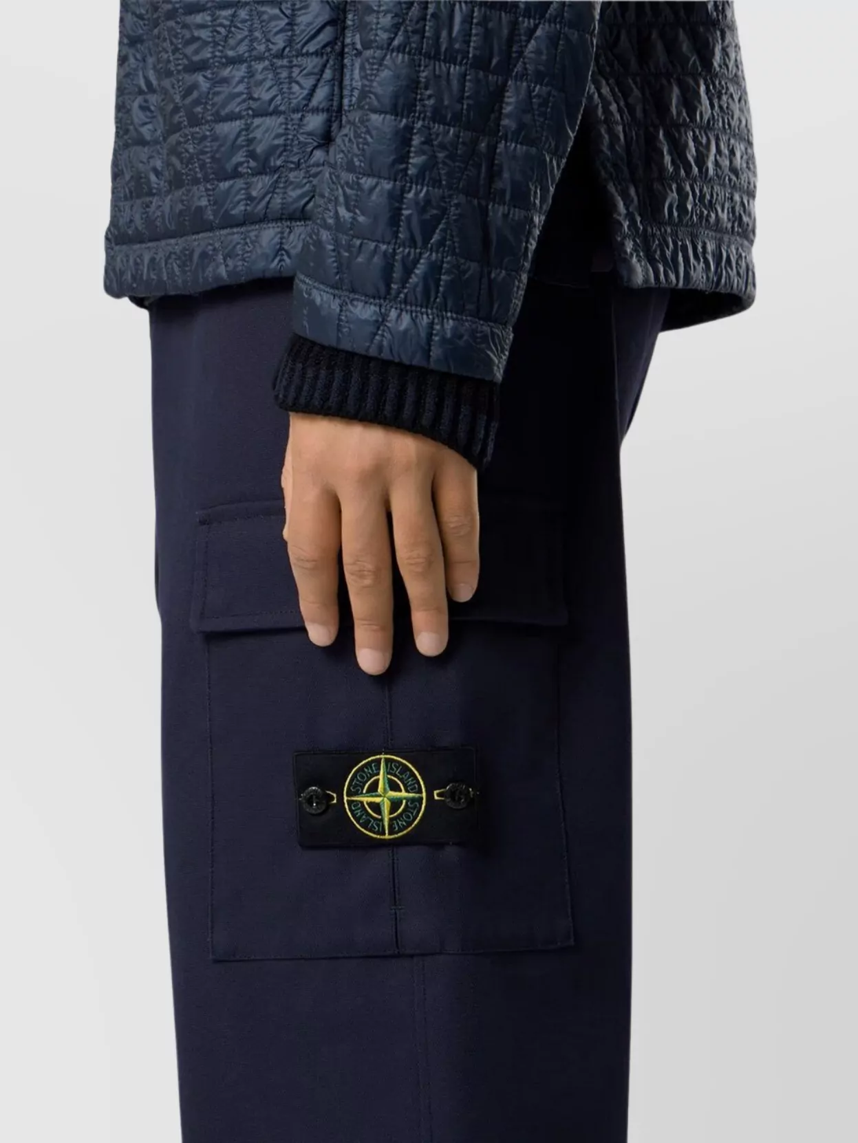 Stone Island Panama Cotton Trousers Elasticized Waist