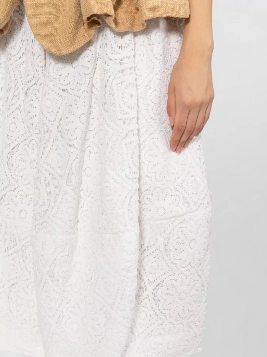 Comme Des Garçons Cotton Midi Skirt