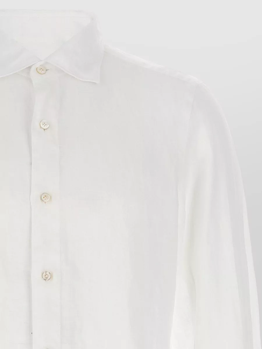 Finamore Linen Long-Sleeve Shirt