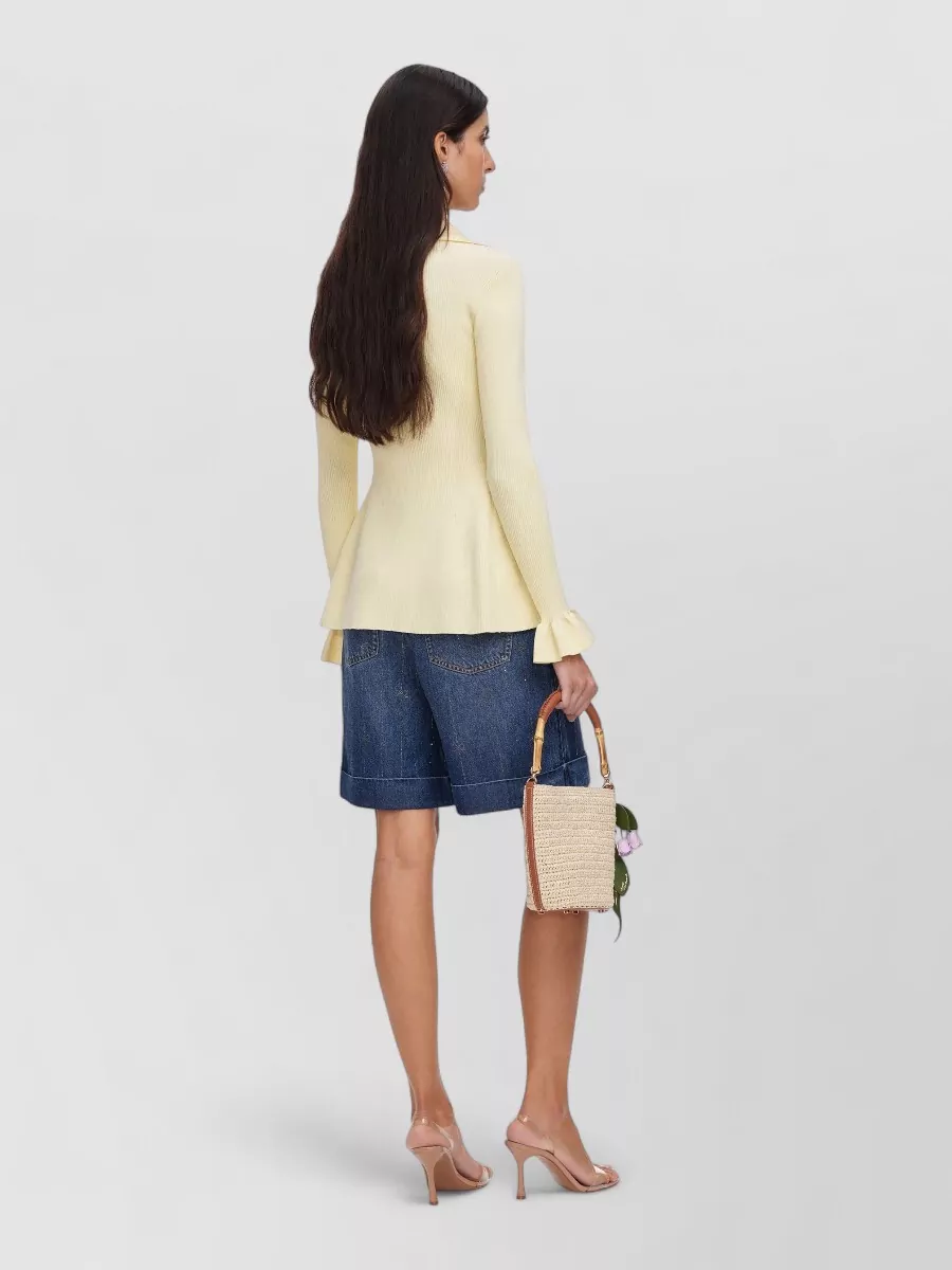 Self-Portrait Knit Fitted Jacket