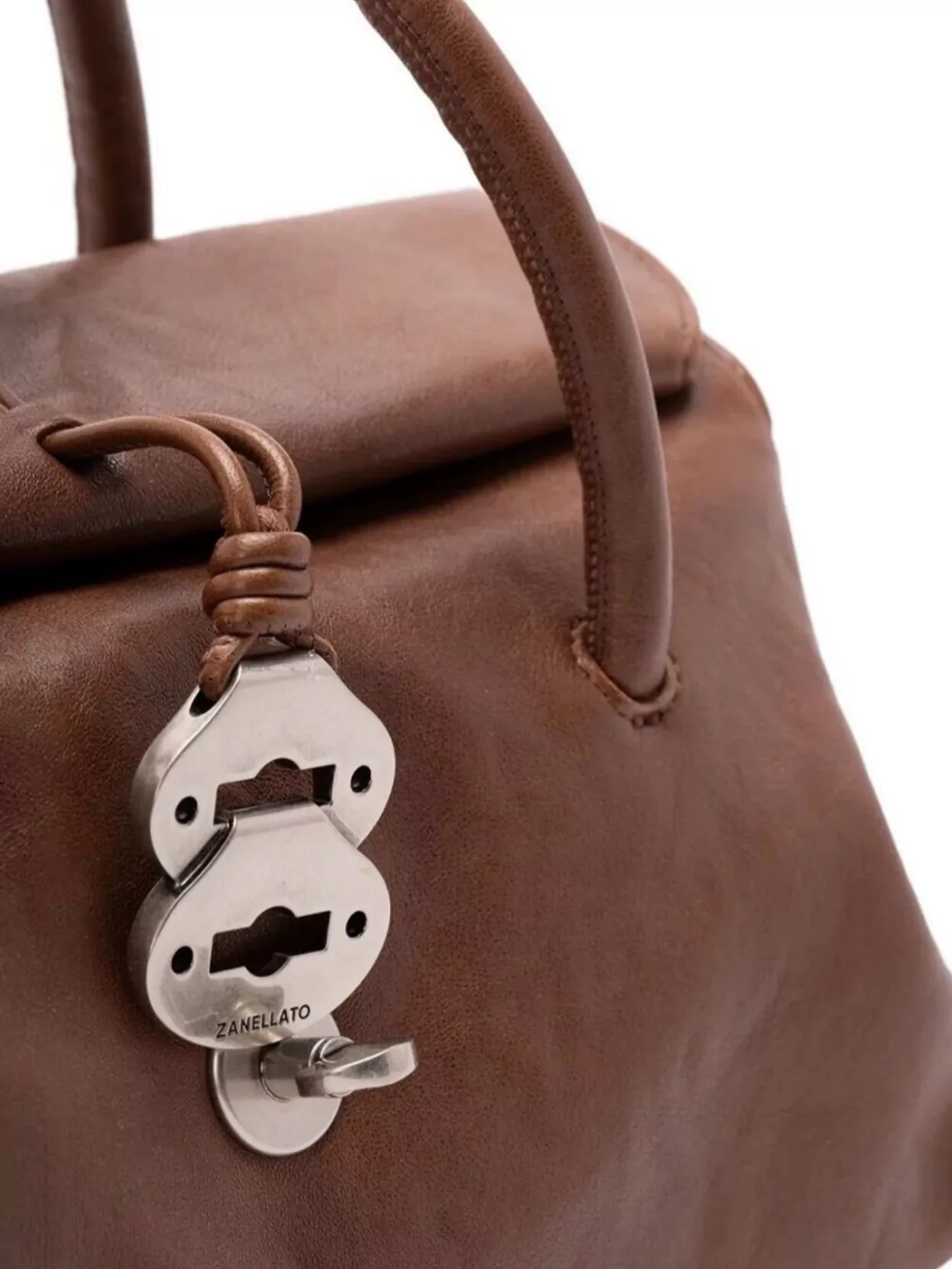 Zanellato Small Hammered Leather Tote Bag