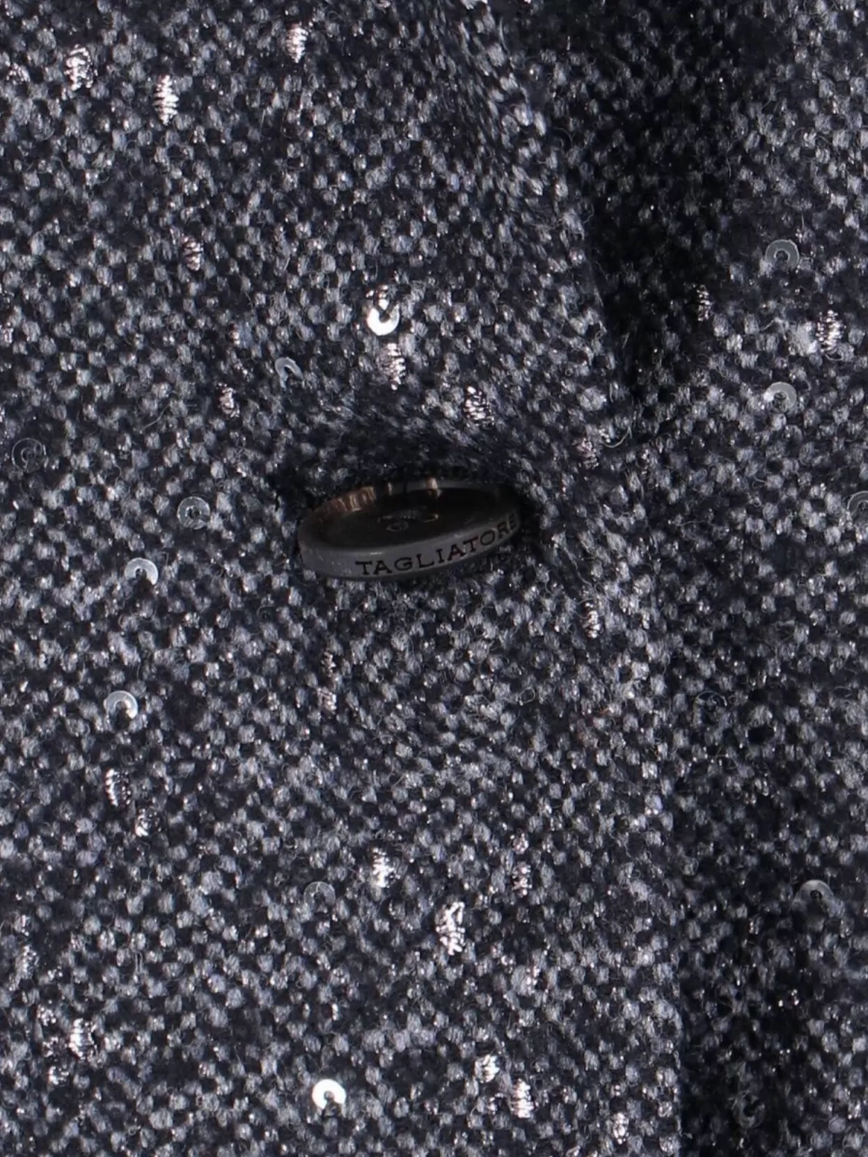 Tagliatore Sequin Embellished Long Sleeve Blazer In Blue