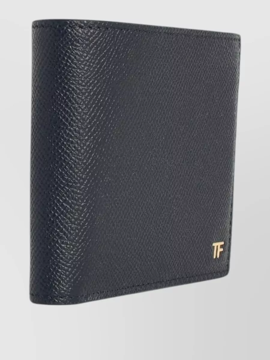 Tom Ford Leather Wallet Bi Fold Textured Finish