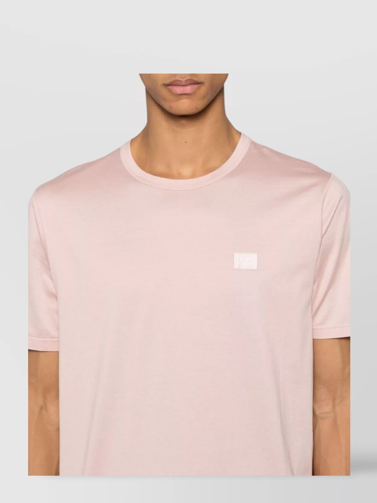 C.p. Company Crew Neck Cotton T-Shirt Patch Detail