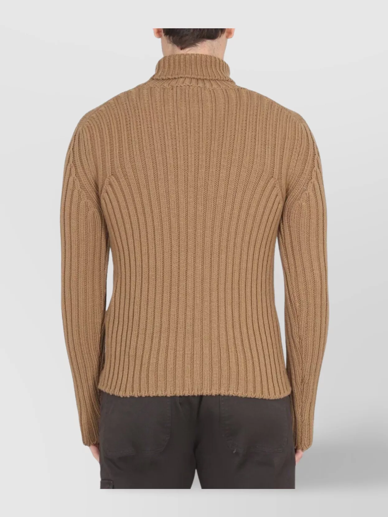 Ten C Ribbed Turtleneck Sweater Long Sleeves
