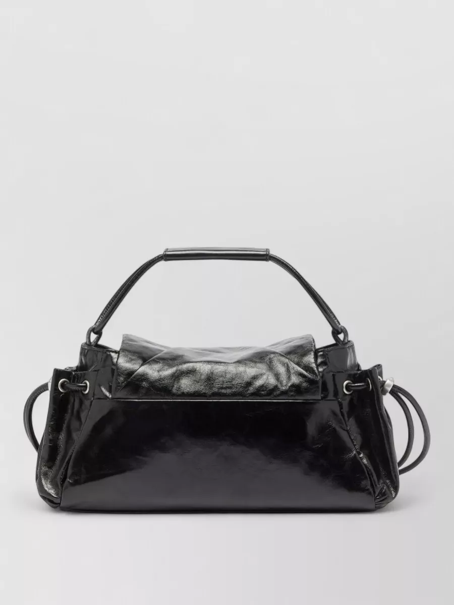 Diesel Scrunch-D Calf Leather Shoulder Bag