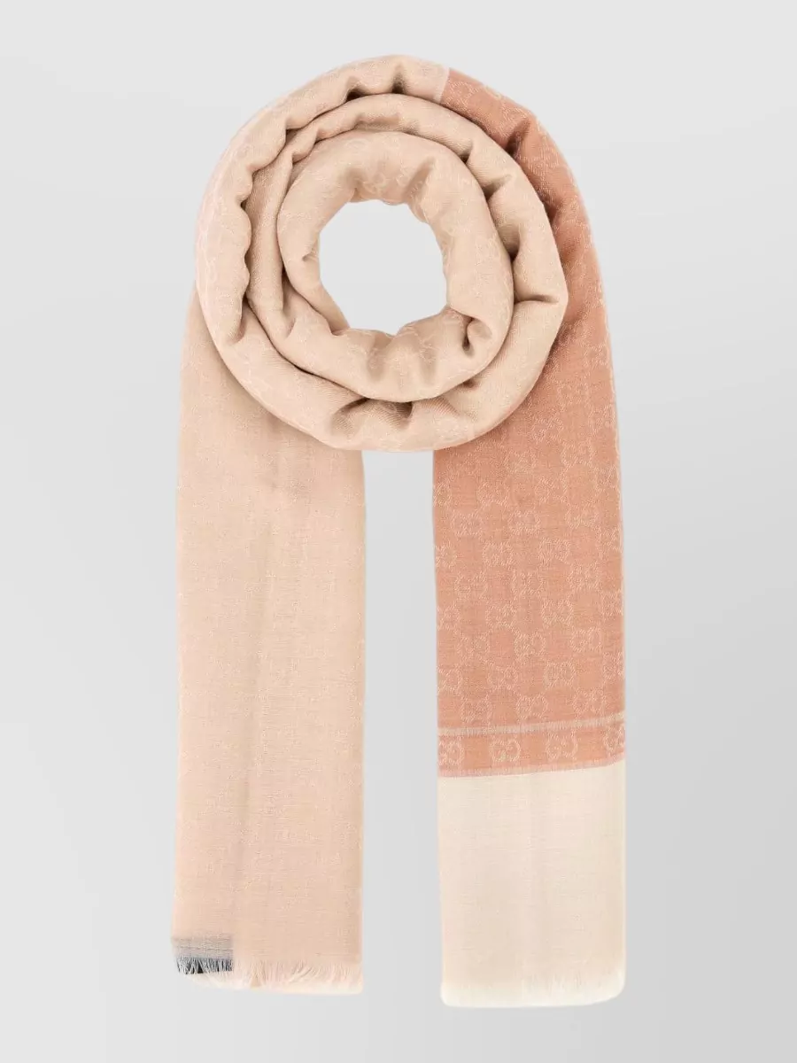 Gucci embroidered cashmere silk scarf