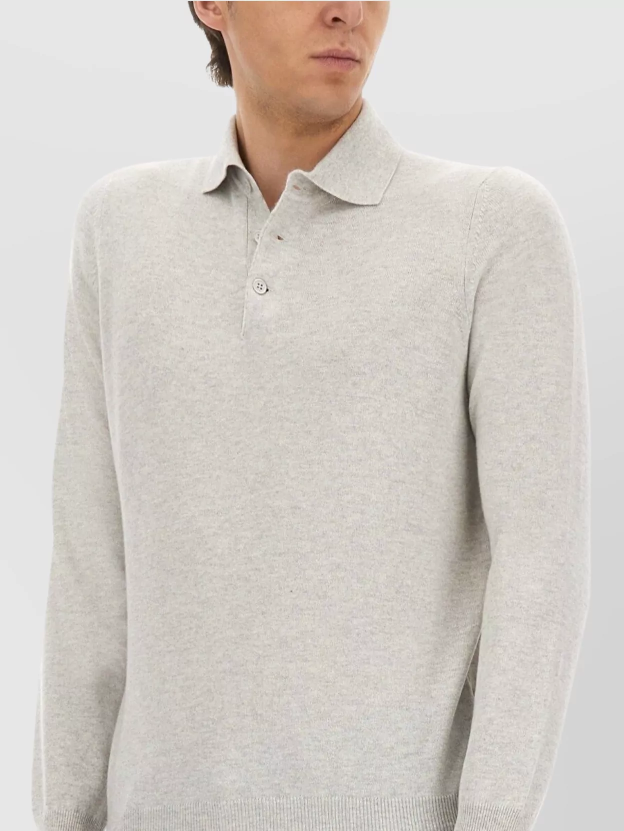 Brunello Cucinelli Luxurious Cashmere Knit Sweater With Long Sleeves