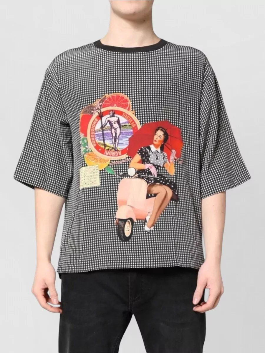 Dolce&Gabbana Silk graphic print short sleeve t-shirt