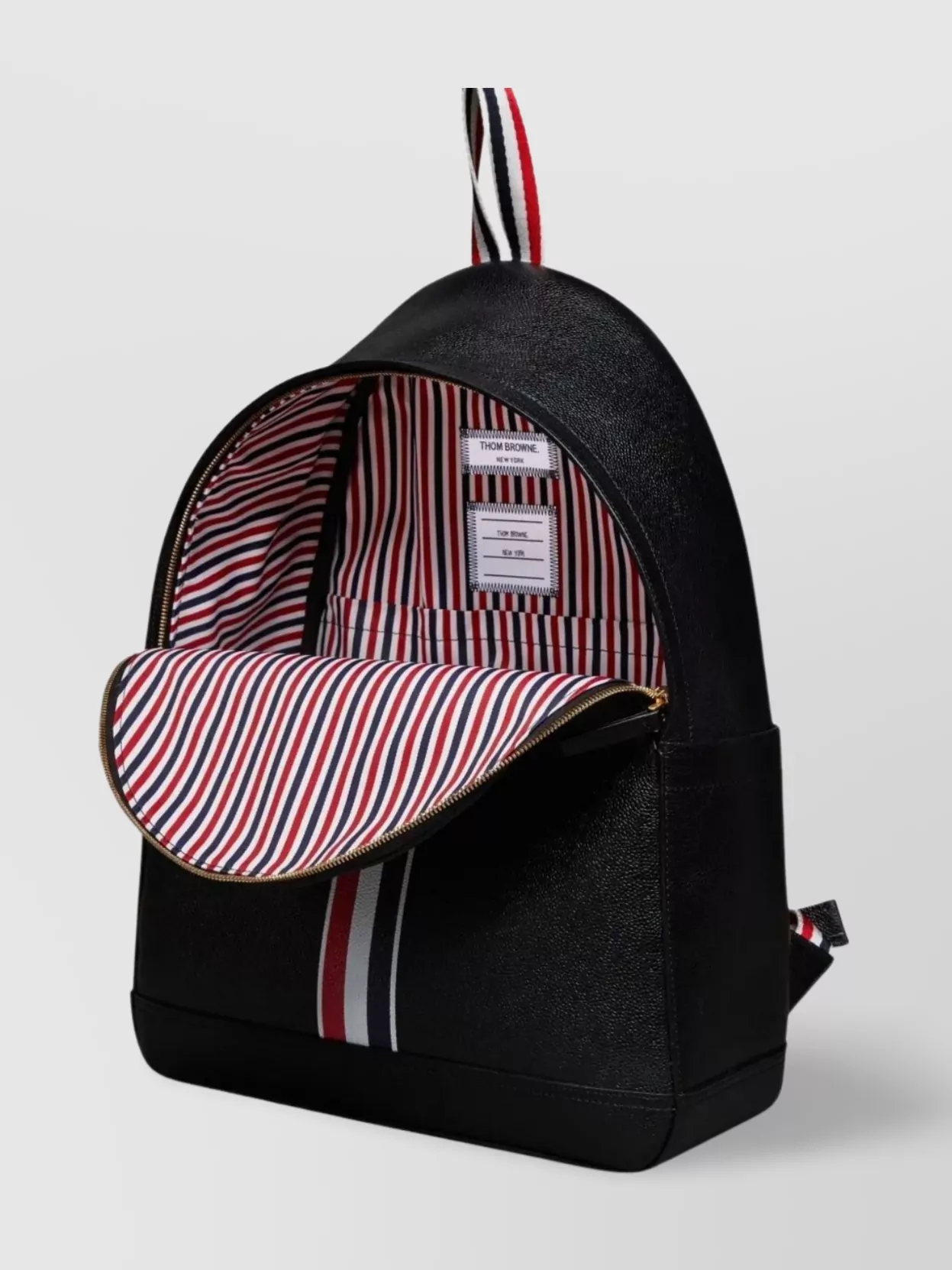 Thom Browne Striped Pattern Leather Backpack