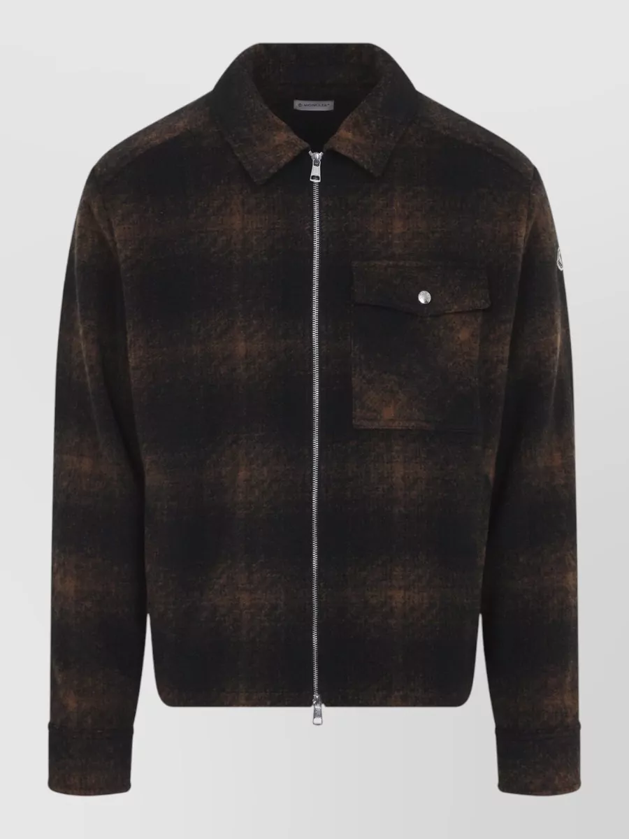 Moncler checked flannel shirt jacket