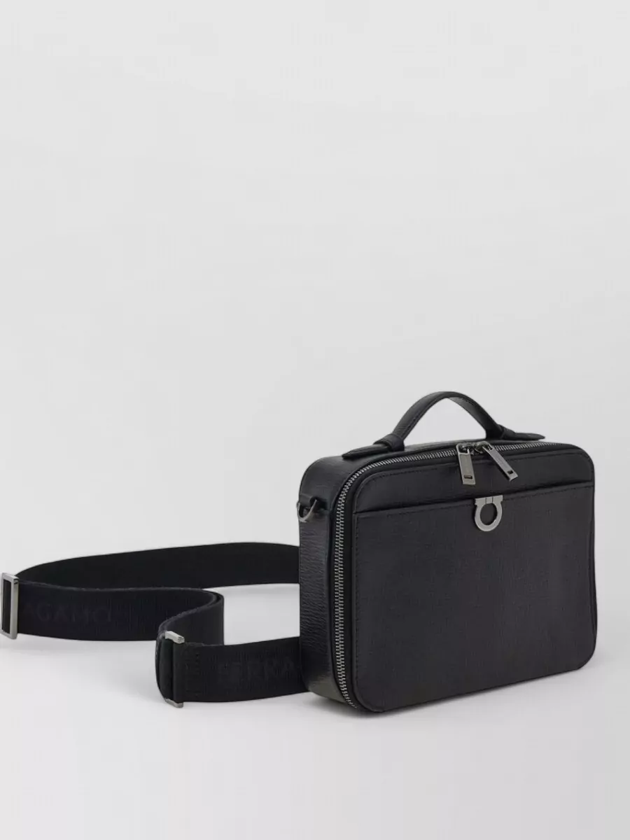 Ferragamo Pebbled Leather Crossbody Bag