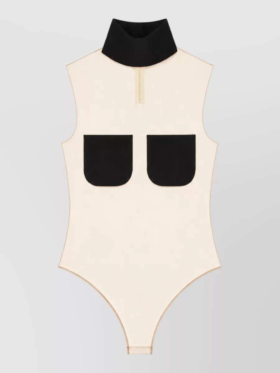 Courrèges sleeveless high neck mini dress