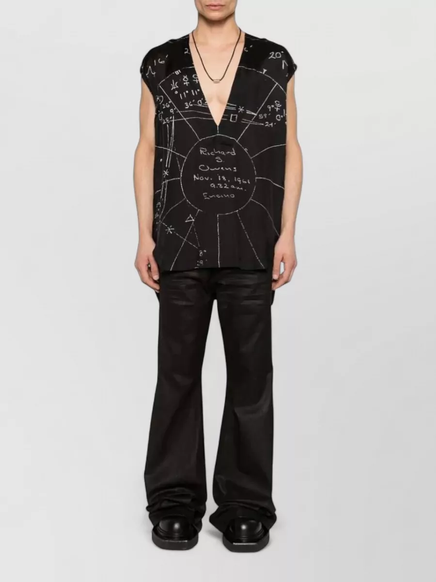 Rick Owens Graphic print v-neck sleeveless top