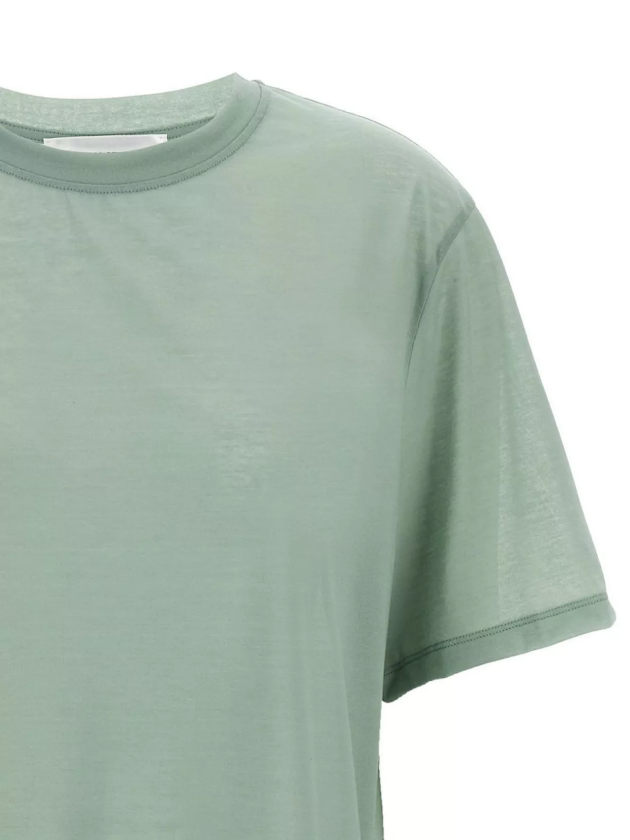 Victoria Beckham Logo Embroidered Crewneck T-shirt In Green