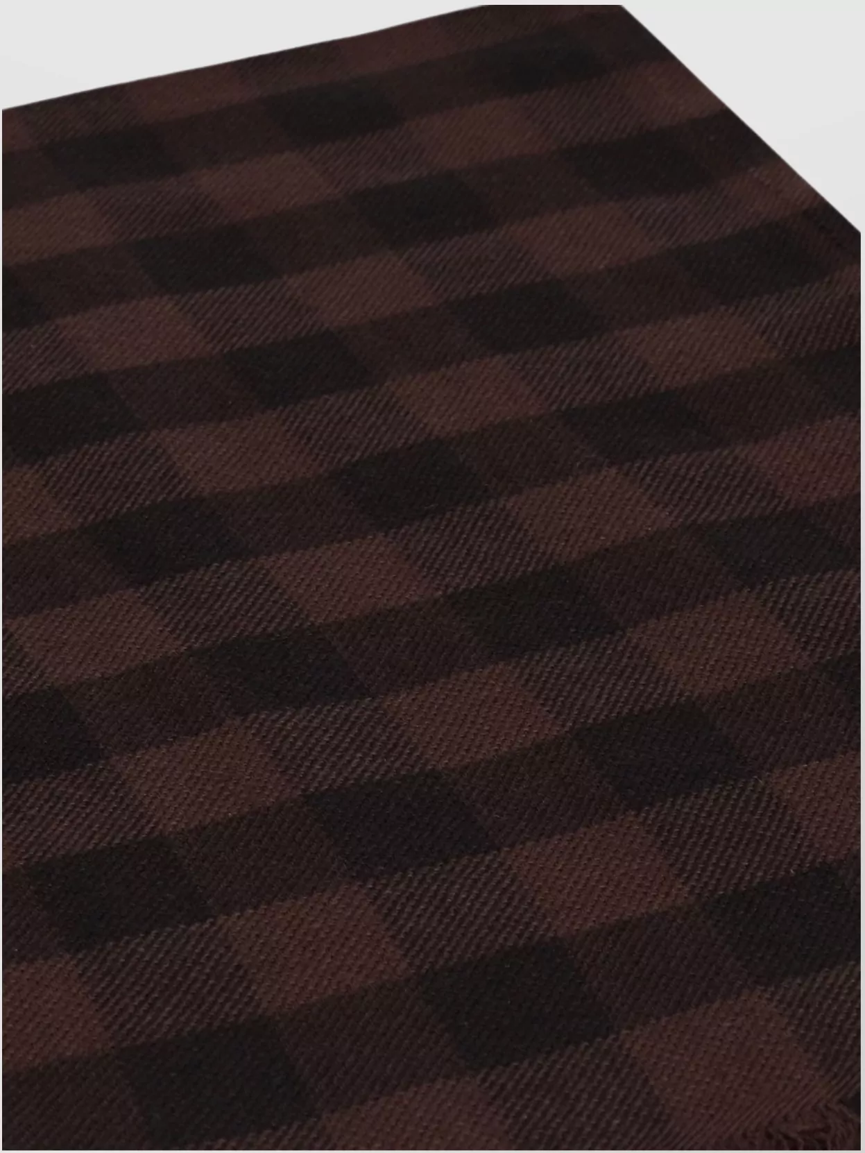 Rick Owens Check Pattern Wool And Cashmere Scarf