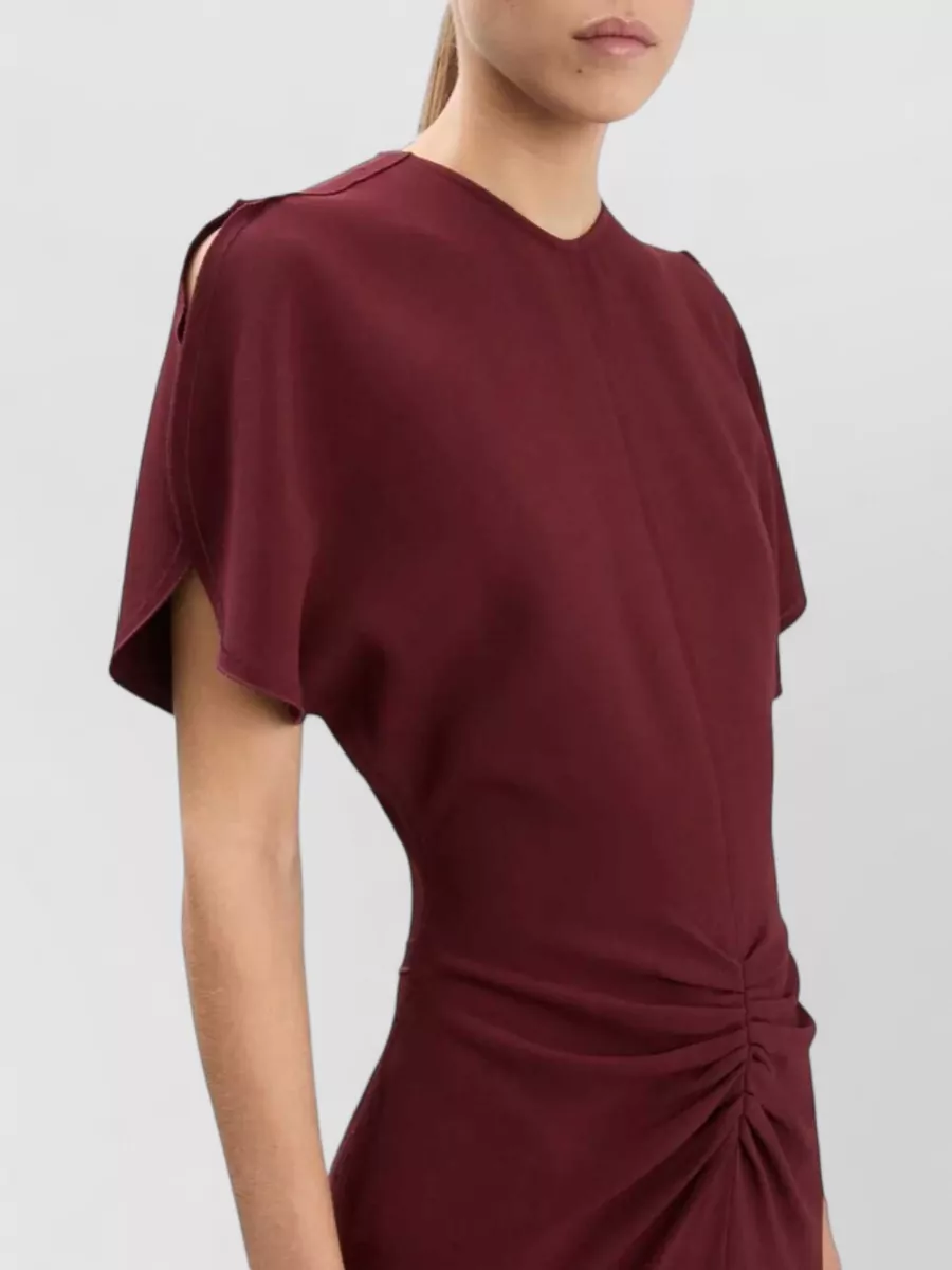 Victoria Beckham Ruched Midi Dress
