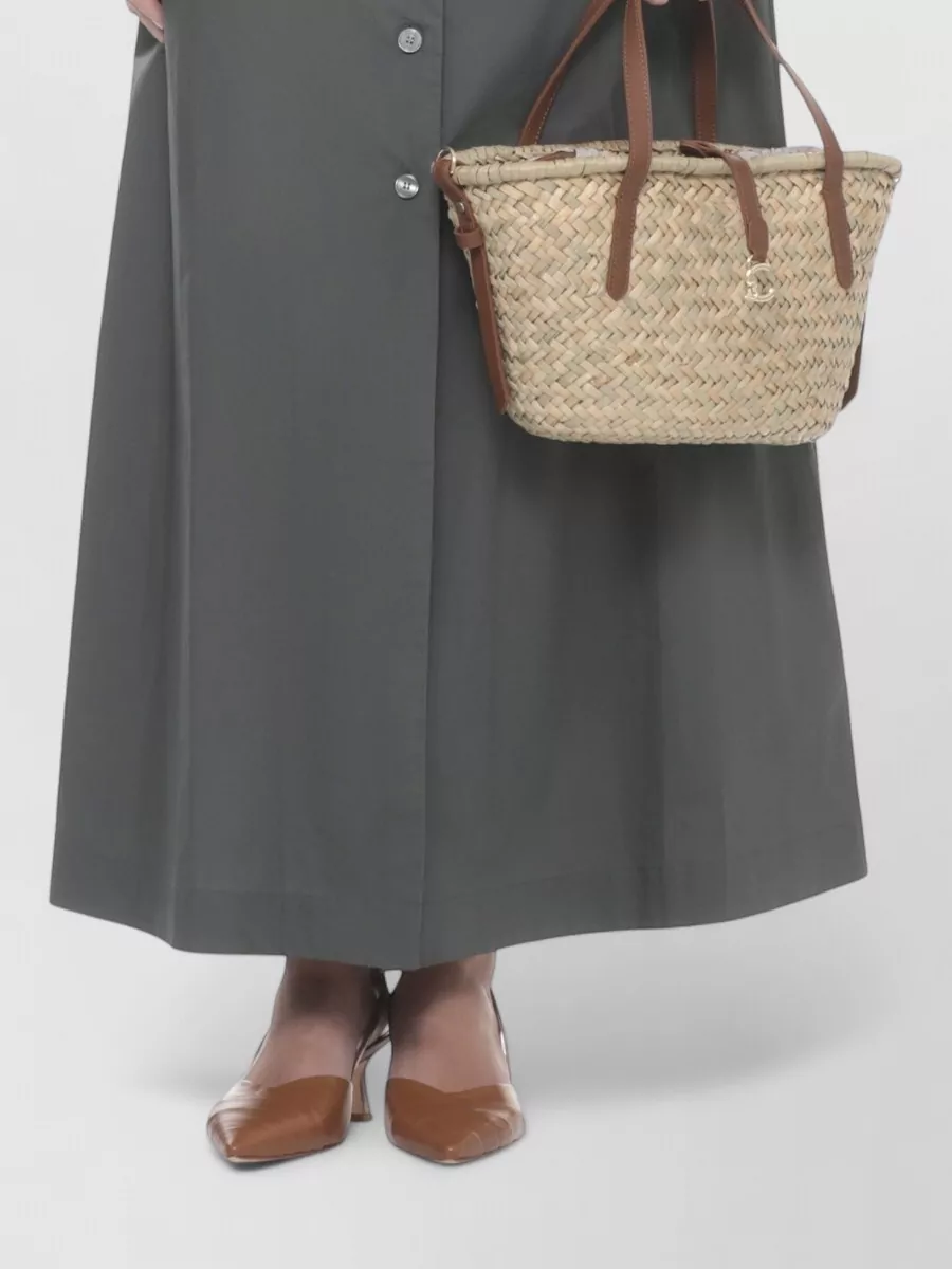 Coccinelle Leather Trim Beach Bag