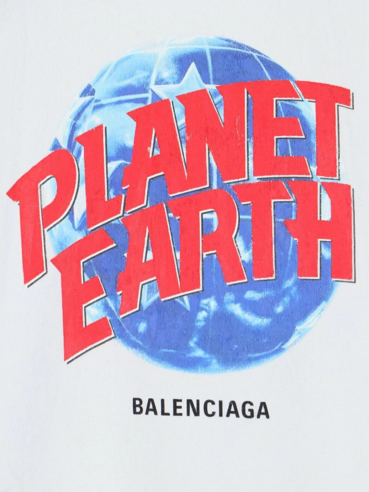 Balenciaga Graphic Print Hooded Kangaroo Pocket Sweater