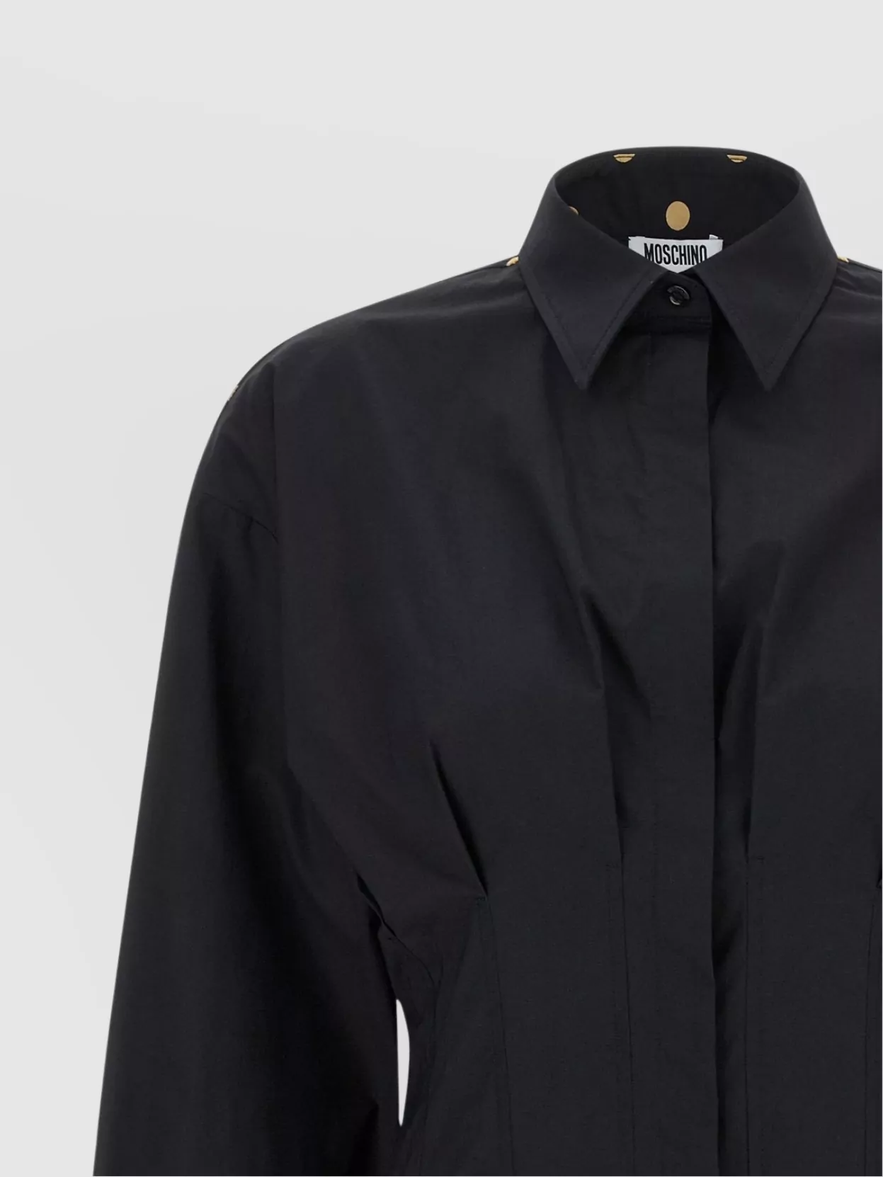 Moschino Dotted Shirt With Collar And Long Sleeves