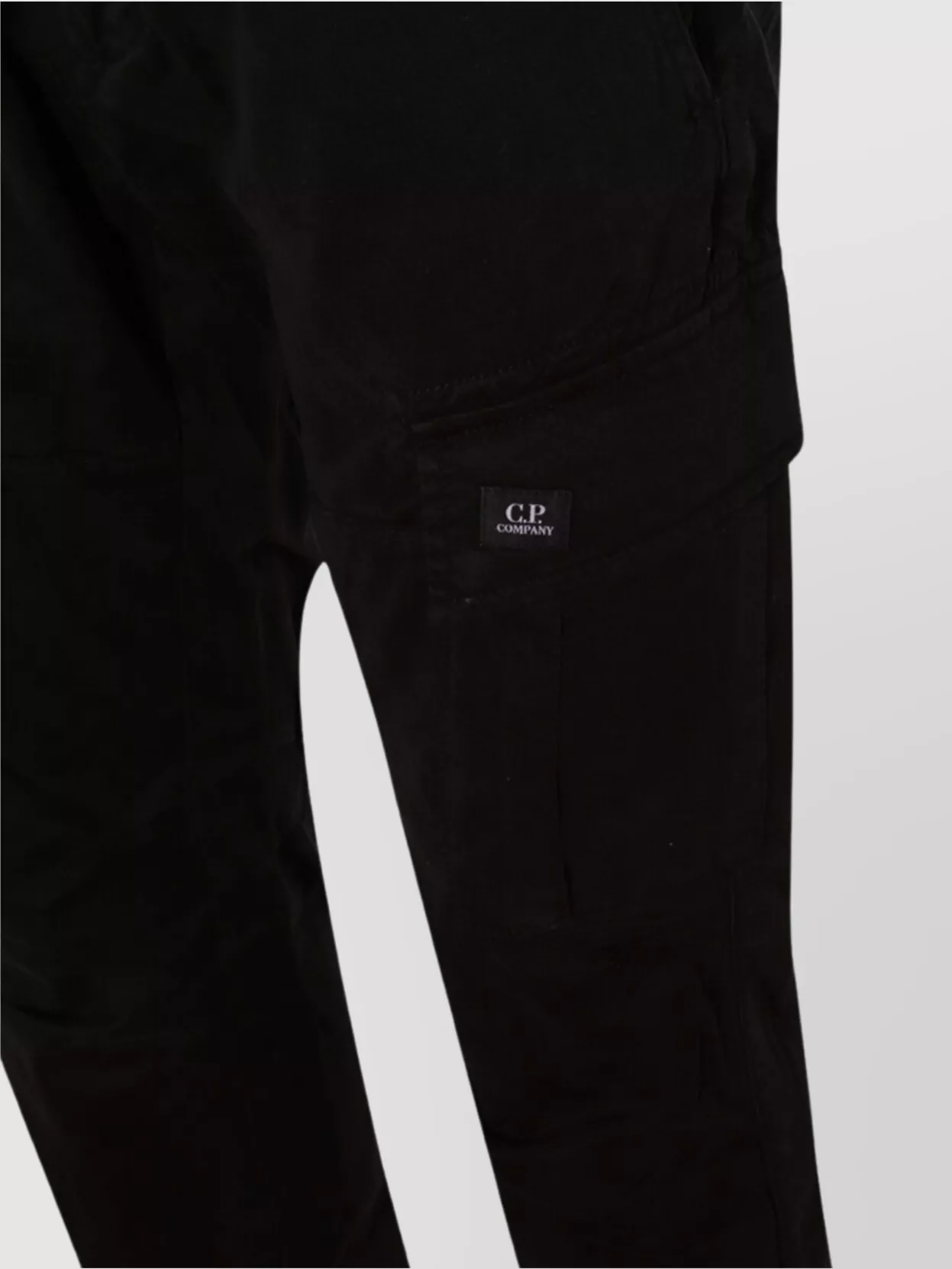 C.p. Company Utility Trousers With Belt Loops And Cargo Pockets In Black