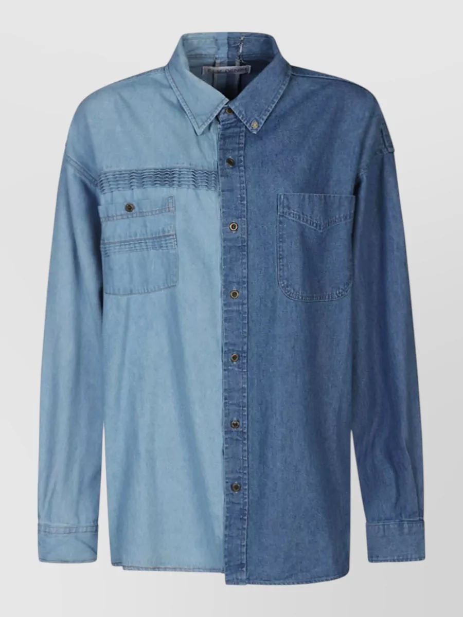 E.l.v. denim contrast denim shirt