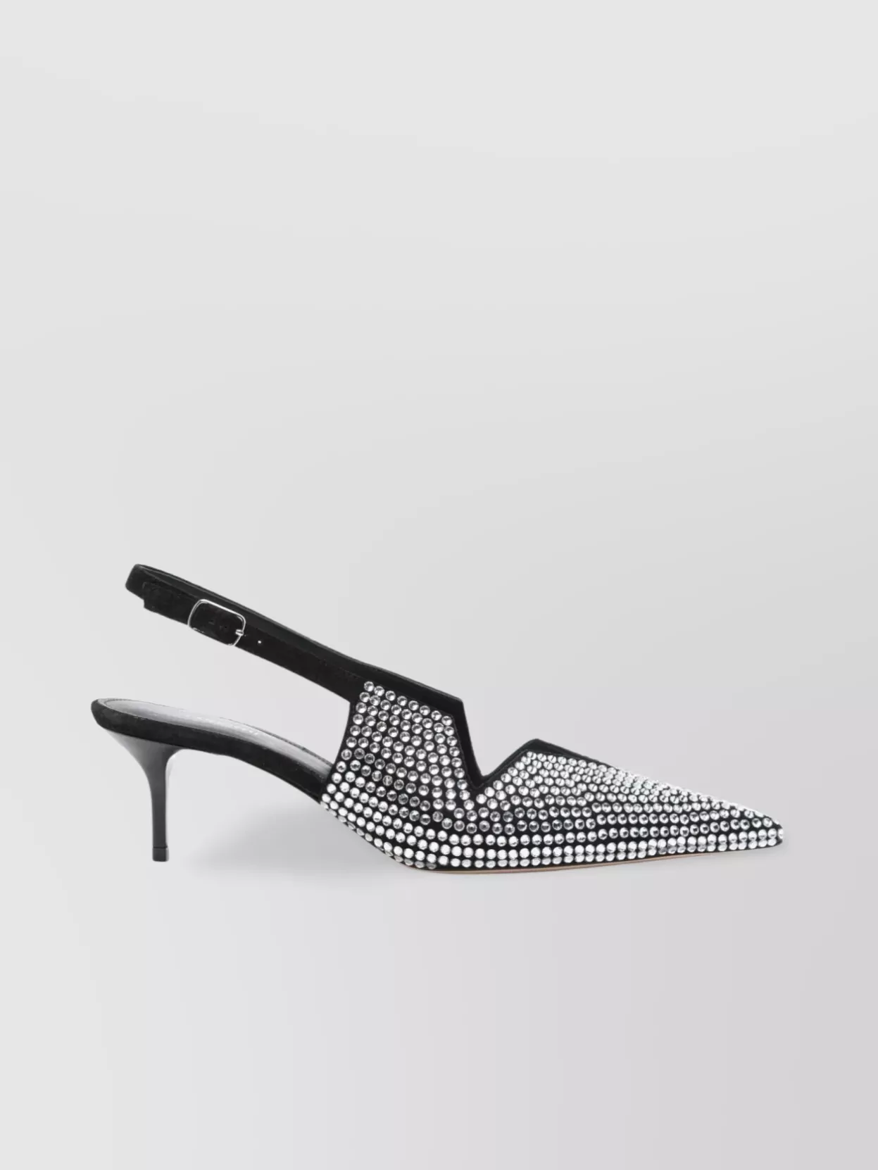 Coperni Crystal Embellished Star Cut Out Low Stiletto Shoes In Black