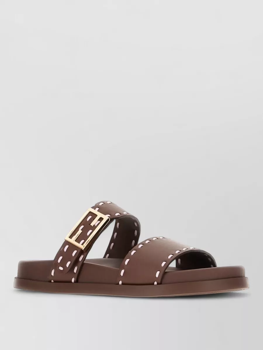 Fendi leather slides