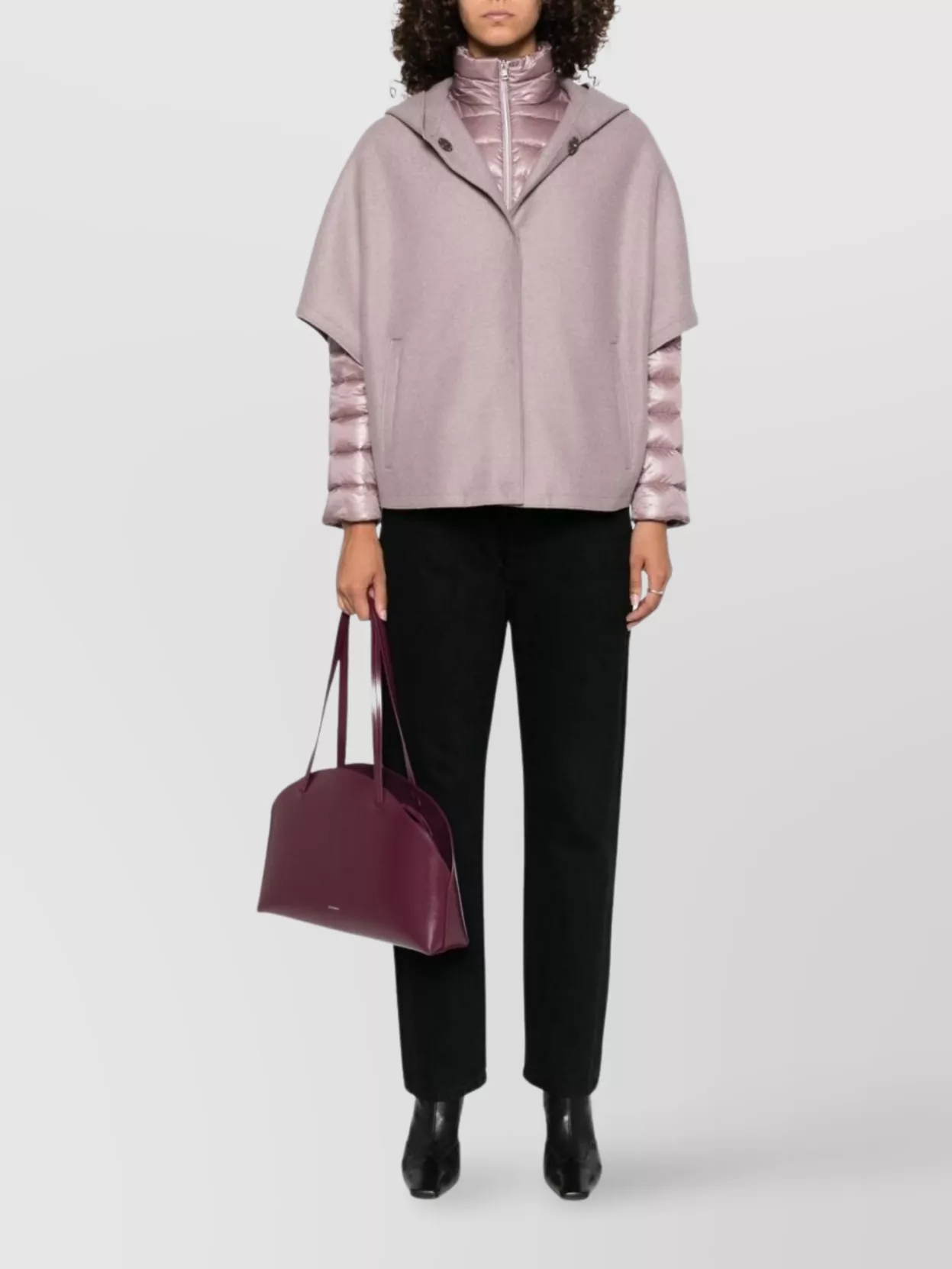 Herno Capes With Quilted Sleeves And High Collar