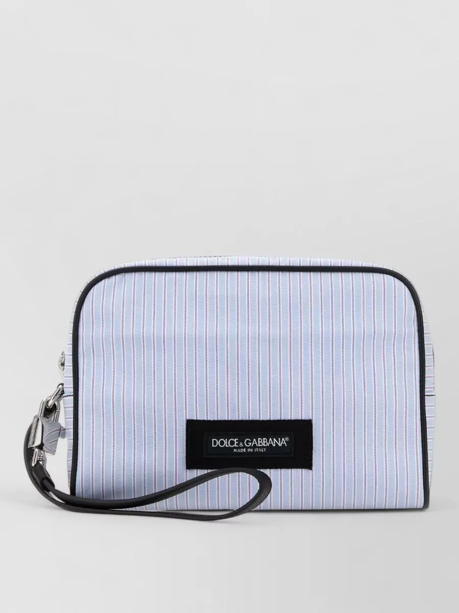 Dolce&Gabbana striped cotton clutch bag