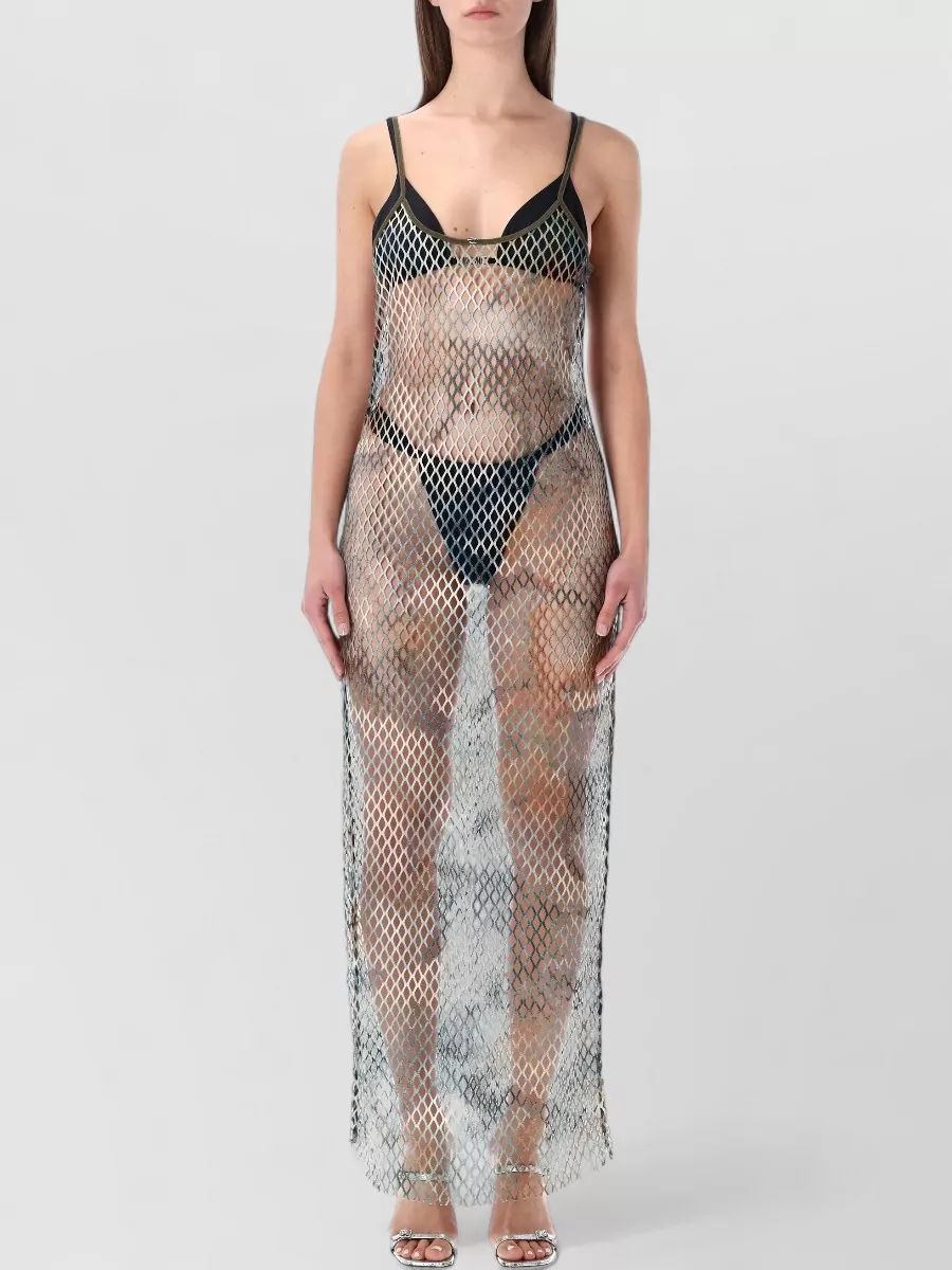Diesel Mesh Long Beach Dress