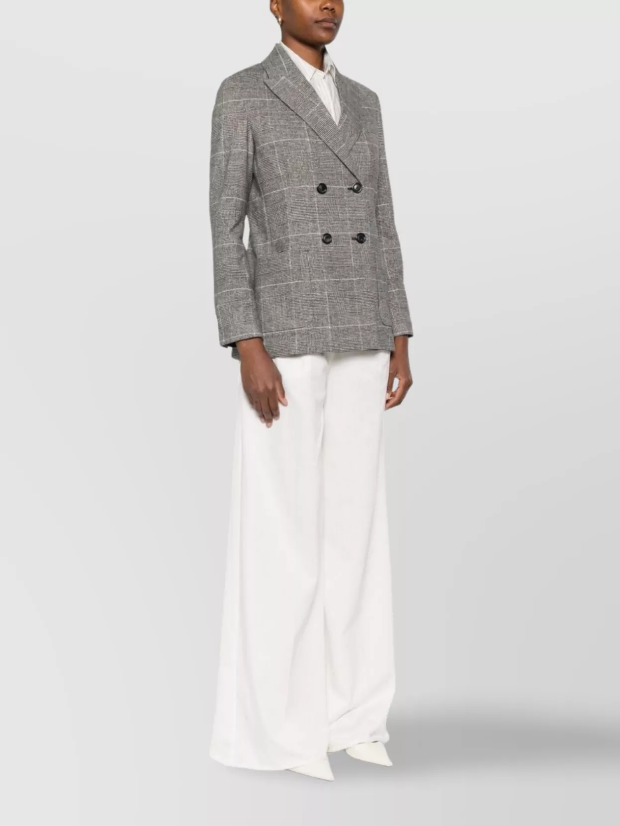 Circolo 1901 Double-Breasted Checked Cotton Jacket