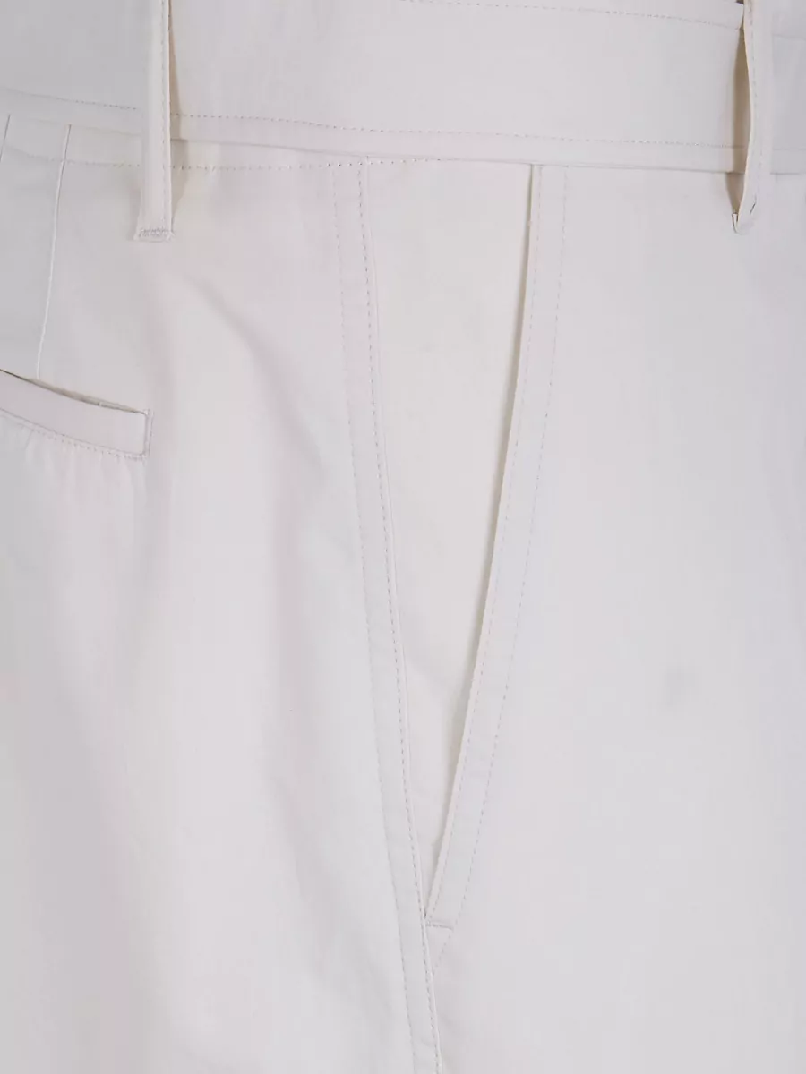 Lardini Silk And Cotton Belt Trousers