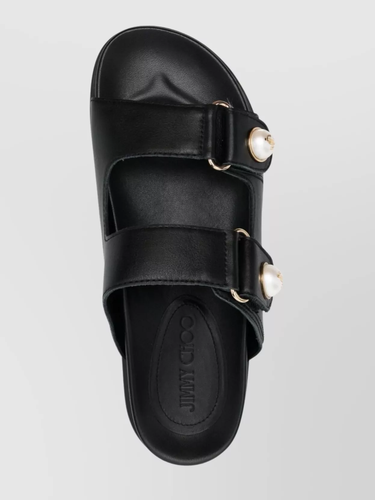 Jimmy Choo Leather Sandals Faux-Pearl Embellishment
