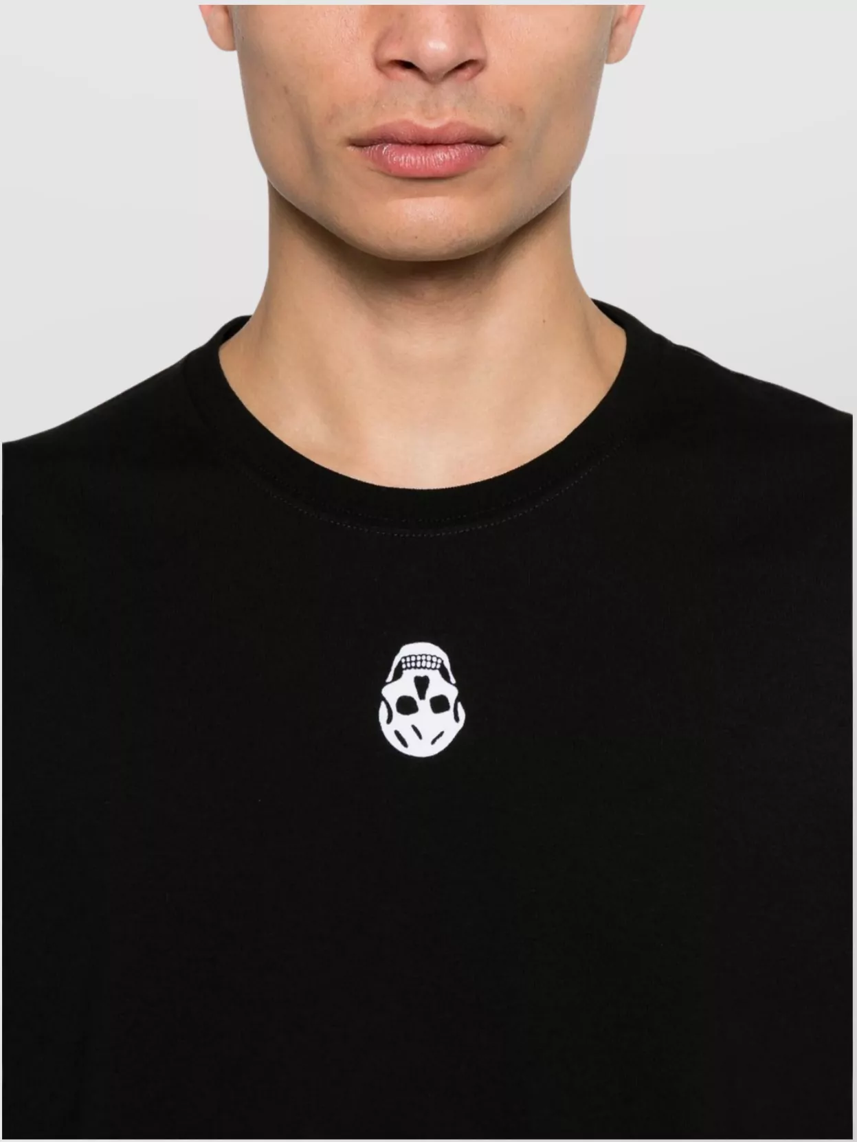 Alexander Mcqueen Mcqueen Flocked 'skull' T Shirt