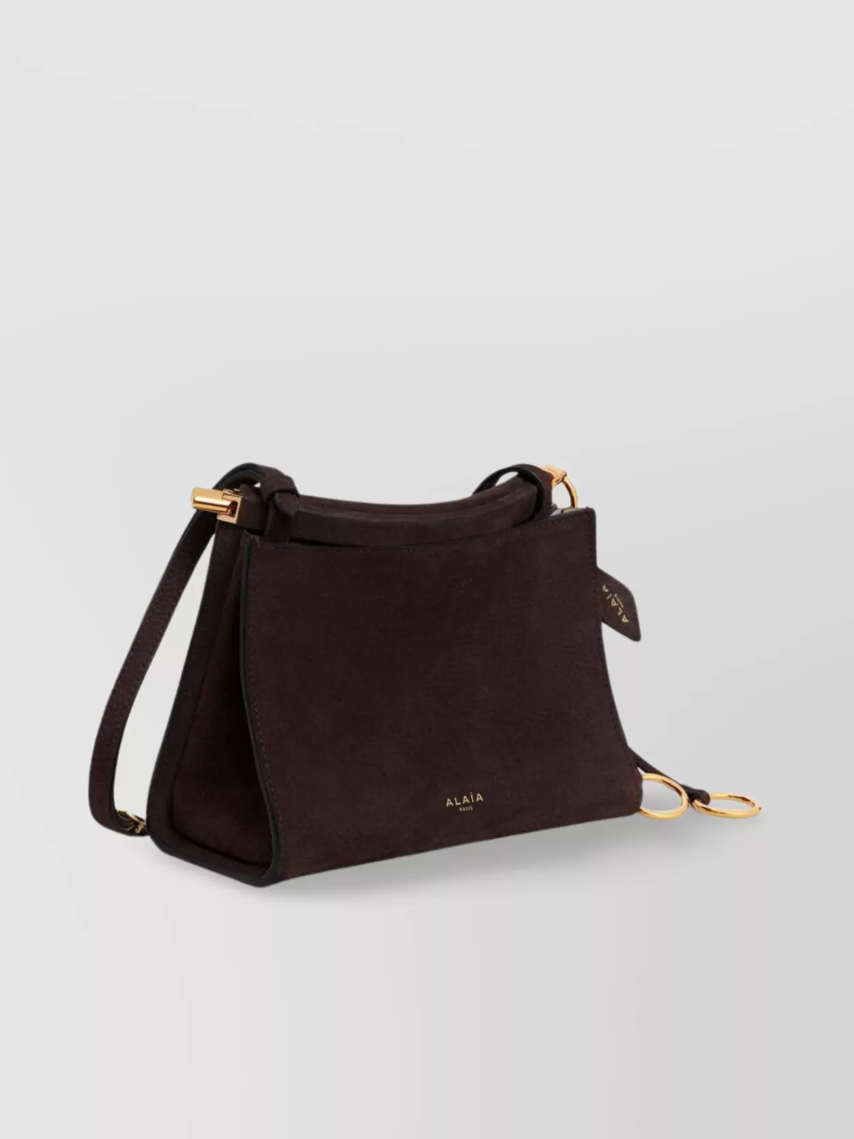 Alaïa Nubuck Small Square Bag With Gold-tone Hardware