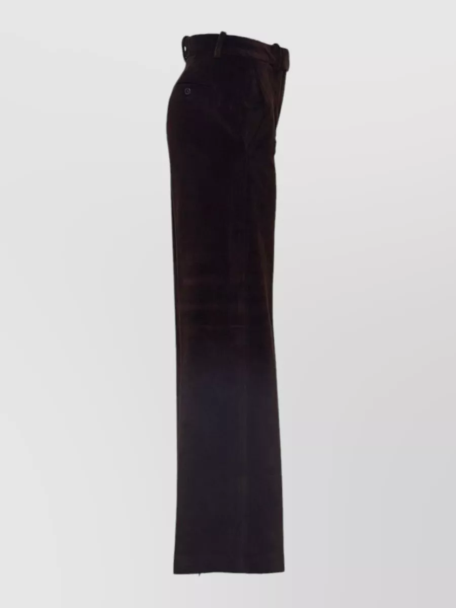 Circolo 1901 Velvet Straight-Leg Trousers