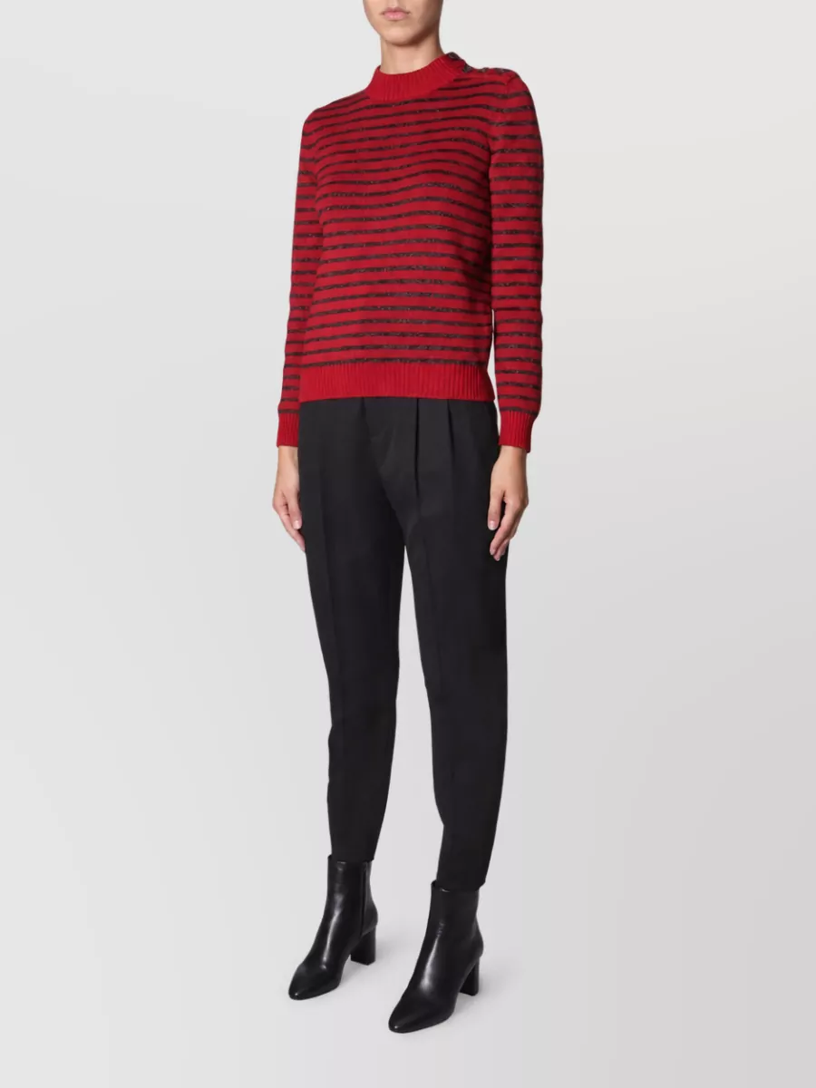 Saint Laurent Metallic Crew Neck Jumper