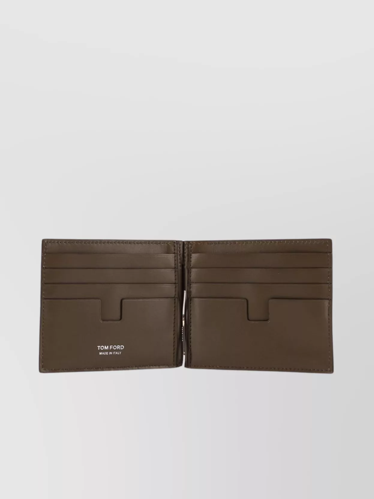 Tom Ford Crocodile Print Leather Wallet In Brown