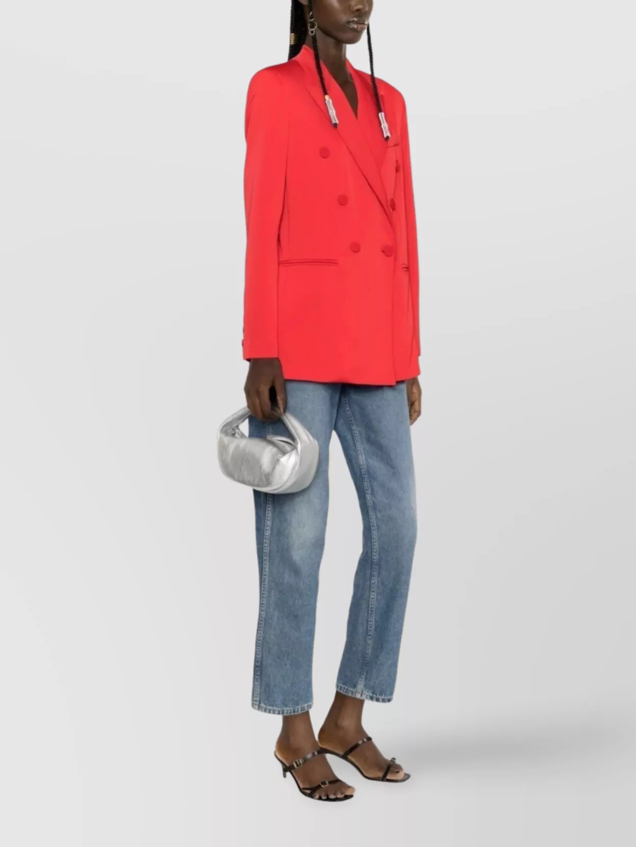 Pinko Stylish Double-Breasted Blazer Padded Shoulders